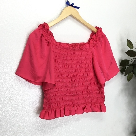 NWT Ann Taylor Ruched Flowy Sleeve Blouse - Picture 2 of 5